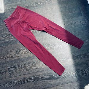 Beyond Yoga - High Waist Midi Leggings Team Burgundy XS